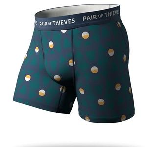 Men's Pair of Thieves SuperFit Boxer Brief Underwear Size Medium Teal & Navy